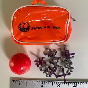 Japan Air Lines Vintage Bag of Jacks game JAL airline souvenir
